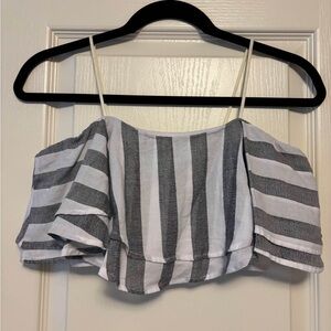 NWT, VESTIQUE Grey and white top and skirt matching set